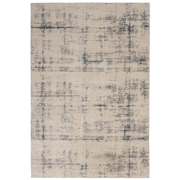 Rustic Textures RUS06 Modern Abstract Distressed Shimmer Carved Hi-Low Textured Durable Polyblend Short-Pile Ivory/Blue/Beige/Charcoal Grey Rug-Nourison-Rug Love - The Most Loved Rug Store